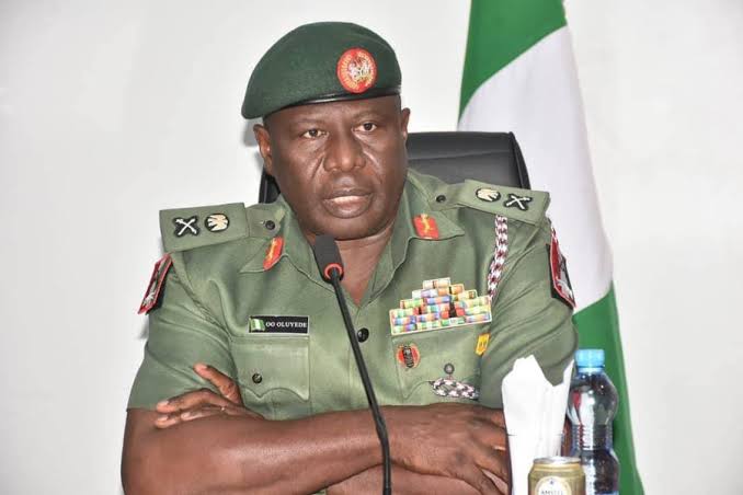 Major General Olufemi Olatubosun Oluyede as the Acting Chief of Army Staff (COAS)