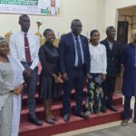 From.Left: The Director of Tourism Development in FCTA, Mrs Ann Dogo; Joshua Inioluwa, a Medicine and Surgery Student from University of Ibadan; Deborah Ikiriko, a Law Graduate from Rivers State University; Chief Sebastian Hon, SAN; Leah Akanga from Niger State, Mr Jacob Wuese, Convener of Social Media Digest Summit (SMDS) and Mr Musa Lai from Youth Development Secretariat in FCTA at the SMDS event on Thursday in Abuja.