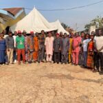 Dr Augustine Isikwei Ojogbo (eight from left) in a group photograph with executive members, shortly after the meeting