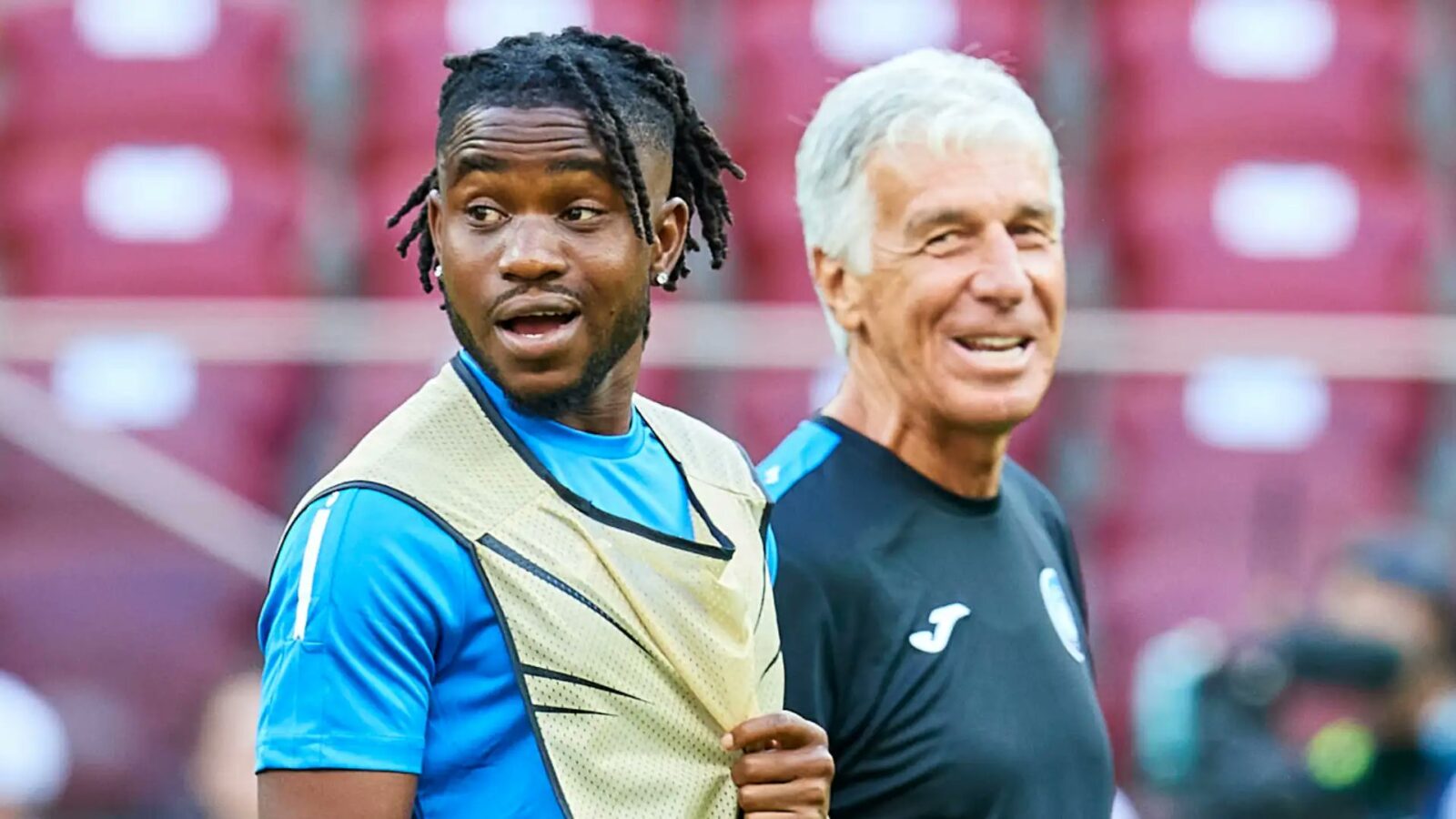 Atalanta forward, Ademola Lookman and manager, Gian Gasperini.