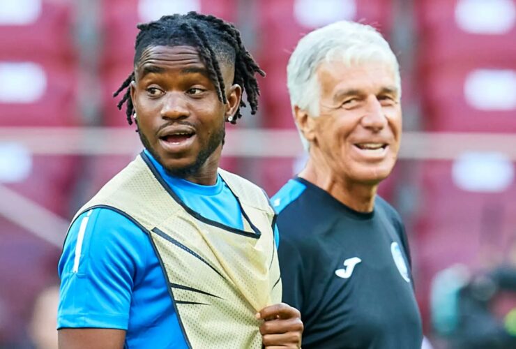 Atalanta forward, Ademola Lookman and manager, Gian Gasperini.