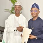 Right: Director-General, Bureau of Public Procurement (BPP), Dr. Adebowale A. Adedokun, FCIPS, FCILT, FMS and the President, Institute of Chartered Accountants of Nigeria (ICAN) , Mallam Haruna Nma Yahaya mni, Ph.D, FCA after the signing of the MoU between the Bureau and ICAN in BPP office in Abuja